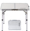 Folding Camp Table Small, 24''L x 16''W with Adjustable Height Legs for Indoor Outdoor Lightweight Dining