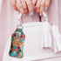 Personalized Glitter Moroccan Watercolor Hand Sanitizer & Keychain Holder - Large