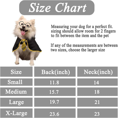 Dog Halloween Costume Wizard Pet Shirt Funny Cat Clothes for Dogs Cats Clothing Outfits with Glasses (Medium,Yellow)