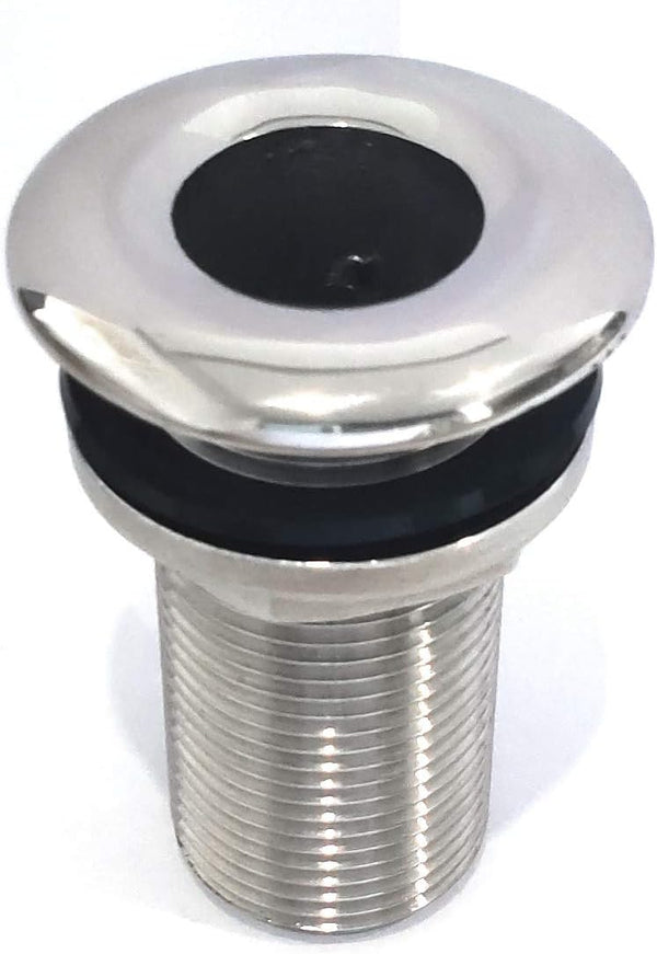 keehui 316 Stainless Steel Durable Combo Thru-Hull Fitting w/Nut and Custom Gasket for Boats, Yachts