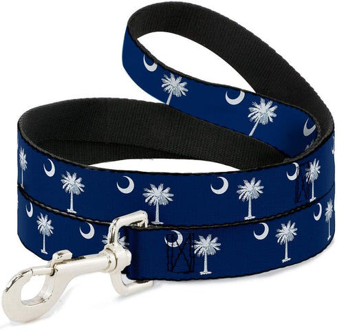 Buckle-Down Dog Leash, South Carolina Flags, 6 Feet Long, 0.5 Inch Wide