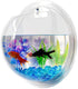 Wall Mounted Acrylic Fish Bowl, 7 Inch Clear Hanging Flower Pot Vase Decoration for Aquarium Plant Wall Decor