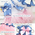 ANIAC Pet Denim Dress - Cute Bow-Knot Comfy Vest Skirt Lace Trim Tutu for Cats and Small Dogs - XX-Large