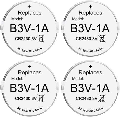 Abeden B3V 1A Lithium Replacement Batteries, Compatible with High Tech Pet MS-4 and MS-5 (4 Pack)