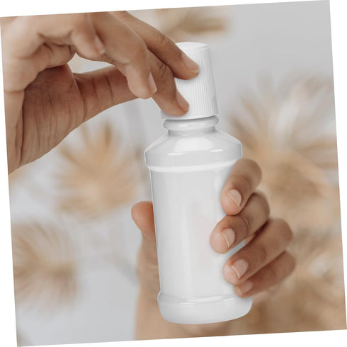 6pcs Portable Mouthwash Bottle Compact Travel Plastic Containers for Mouthwash Durable Pet Material Space-saving Design