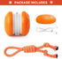 QGI Interactive Dog Toys, Random Path Electric Automatic Moving and Rolling Dogs Toy with Rope for Small Medium Large