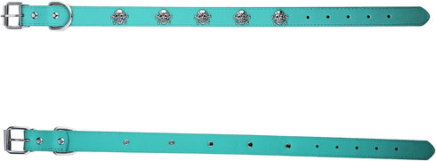 New Skull Dog Collar, Skeleton Cat Collar with Skull Design for Dogs and Cats, Blue Small