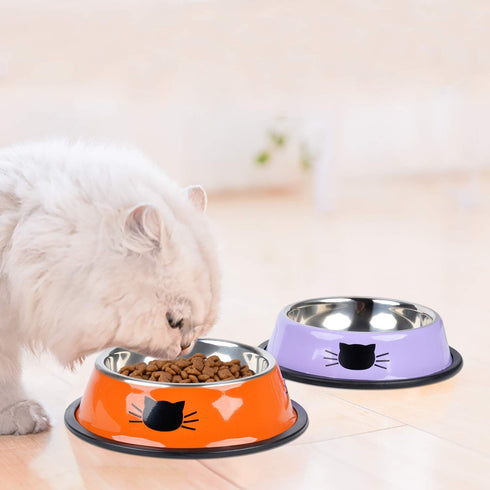 Pet Bowl Stainless Steel, Non-Skid Rubber Base Dog Bowl, Cat Bowl