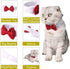Selected Adjustable Dog Bow Tie - Puppy Pet Costume Collar, Formal Bowtie for Dogs & Cats, Red