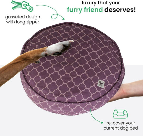 Molly Mutt Petite Dog Duvet Cover - Round Royals Print, 20’’ x 4’’, 100% Cotton, Durable, Machine Washable