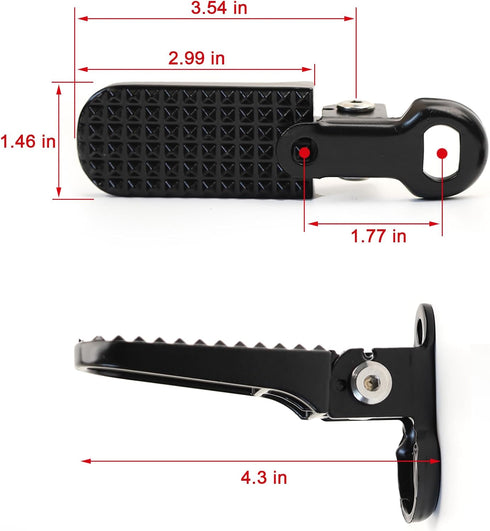 Scooter Footpegs - E-bike Footpeg in Aluminum Alloy, Length 17cm/6.7", Compatible with Scooter Mopeds E-Bike