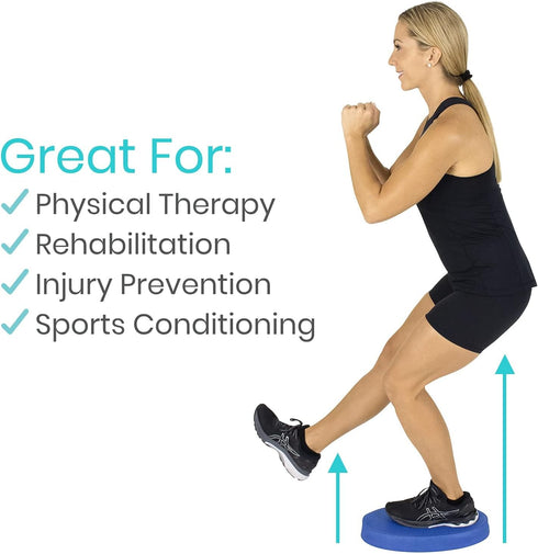 Vive Oval Balance Pad, Wobble Cushion for Physical Therapy, Soft Stability Trainer for Workouts and Yoga