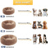 Round Donut Dog Bed for Small Medium Large Dogs, Washable Anti-Slip Faux Fur Fluffy Cuddler Cat Bed, 20"