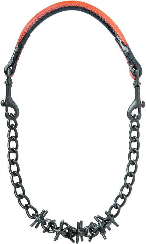 Weaver Leather Oil Rubbed Pronged Chain Goat Collar, 22"