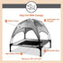 Floppy Dawg Just Chillin' Elevated Dog Bed, Cool Cot with Removable Canopy Shade, Indoor/Outdoor Use, Lightweight