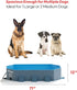 71" Lx39 Wx12 Peteast Foldable Dog Pool with Sturdy Square Design, Durable D Extra Large Portable Pet Bathtub