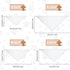 Xuniea 8 Pieces Sublimation Dog Bandanas, Solid White DIY Pet Triangle Scarf for Small to Large Dogs