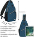 MOSISO Sling Backpack, Multipurpose Crossbody Shoulder Bag, Travel Hiking Daypack