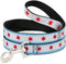 Buckle-Down Dog Leash - Chicago Flag 6 Feet Long 0.5 Inch Wide