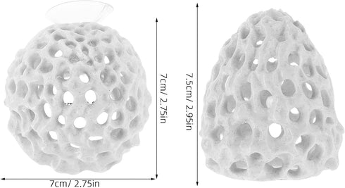 DOITOOL Aquarium Shrimp Breeding Cave with Holes Hollow Reef Rock Shrimp Hideout for Fish Tank Landscaping Decor
