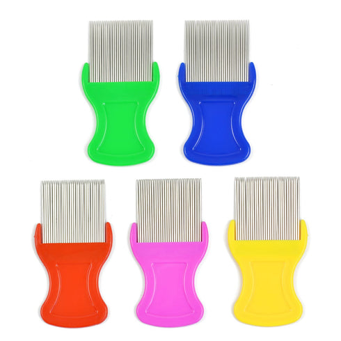 4 Pcs Lice Comb, Nit Comb for Pet Hair Grooming, Dandruff Removal Comb with Metal Teeth
