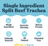 6" -(20 Pack) hotspot pets Premium Beef Trachea for Dogs Strips Split All Natural Grass-Fed Beef Dog Chews, Rich