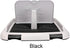 Asixxsix Dog Potty Tray, Black Plastic Puppy Training Toilet with Removable Cat Potty Fence for Small and Medium Dogs