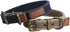 Canvas Handmade Vintage Dog Collar, Soft Breathable Adjustable Pet Collar Covers for Small Medium Dogs, Khaki, M