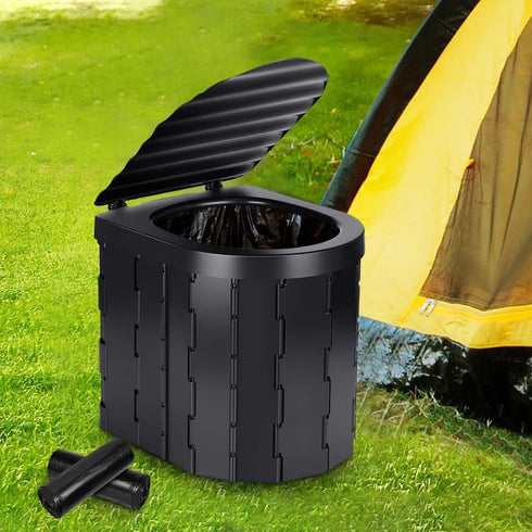 flintronic 120 (6 Camping Toilet Bags, PCS Roll) Portable Toilet Bags, Thickened Toilet Waste Bags, Camp Potty Liner