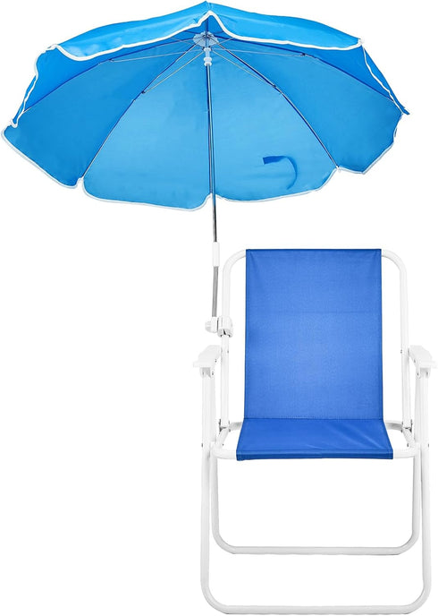 NAICKUC 360Canopy 265lbs, Folding Beach Chair with Umbrella, Outdoor Folding Chair Shade, Lightweight and Waterproof