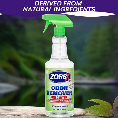 ZORBX Unscented Odor Remover Spray - Advanced Trusted Formula & Fast-Acting Odor Eliminator for Pets (32oz)