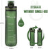 Opard Sports Water Bottles - 20/24 Oz BPA Free Leak Proof Tritan Plastic Bottle with Flip Top and Straw