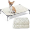 Elevated Dog Bed Pad, Waterproof 2 Pack, Soft Plush Dog/Cat Beds Pad, Machine Washable with Corner Straps (Pad Only)