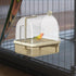 Generic Settings Indoor Bird Cage Bath, Stand Bathtub Perch, Automatic Shower Mode Bird Bath with Chew Proof Material