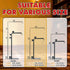16.6-31 inch Reptile Lamp Stand, Adjustable Domes Heat Lamp Metal Bracket Floor Light Holder for Reptile Terrarium