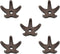 Fish Tank Decorations, 5 Pcs Mini Starfish-Shaped Shrimp Home Fish Tank Shelter Breeding Cave, Brown
