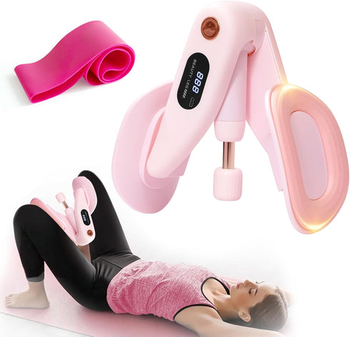 QIUQIUTONG8 QIUTONG Thigh Trainer 2026 Upgraded, 10-78LB Thigh Trainer Thigh Exerciser, LED Inner