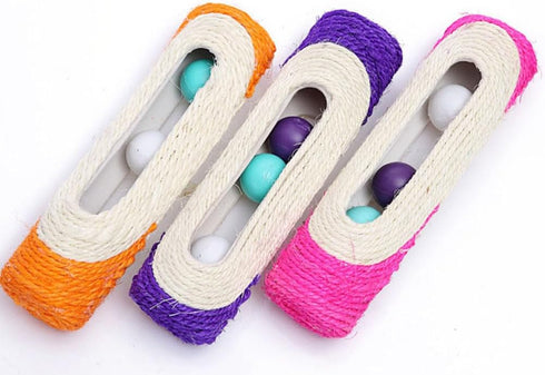 NOLITOY Cat Scratching Post Rolling Ball Toy, Fun for Kittens, Increases Movement, Good for Cats Health