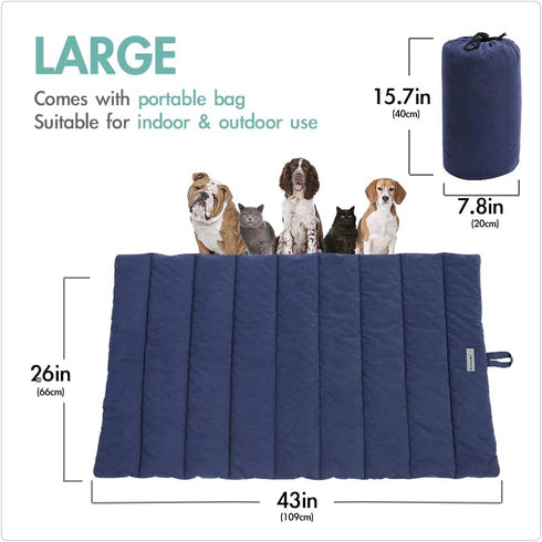 Outdoor Dog Bed, Waterproof and Washable, Large Size, Durable, Portable Camping Travel Pet Mat