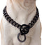 Durable Walking Dog Training Collar, Strong Stainless Steel Chain for Small Medium Dogs, Black Color (15mm, 18")