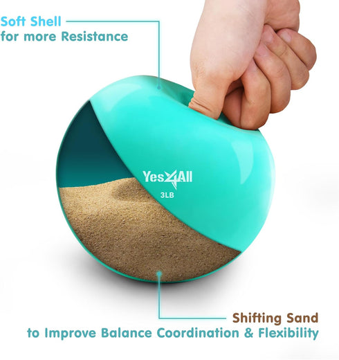 Yes4All 2-10lbs Weighted Toning Balls for Exercise, Soft Medicine Balls for Exercise, Pilates, Yoga, Balance