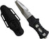 Scuba Choice Compact Stainless Steel Blunt Tip Dive Knife, 2.3" Plain Edge Blade, Black/Silver