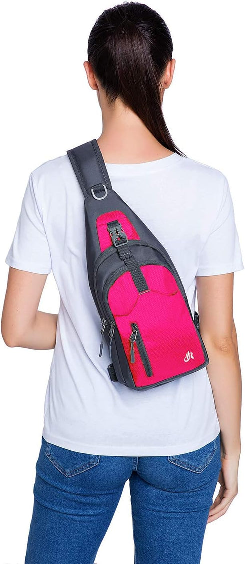 Y&R Direct 14 Colors Lightweight Sling Backpack for Women Men, Small Travel Hiking Sling Bag Gifts