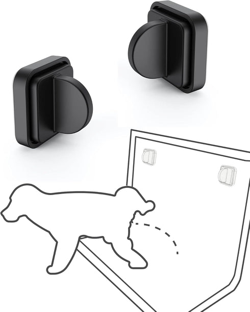 Dog Pee Pad Holder for Potty Training with Magnetic Wall Holder for Leg-Lifting Dogs, Strong Magnets, Black