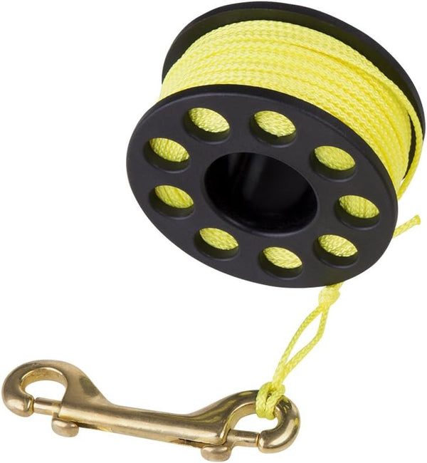 IST 100 Feet Finger Reel/Dive Line Spool with Clip - Safety Equipment for Scuba, Cave & Wreck Diving