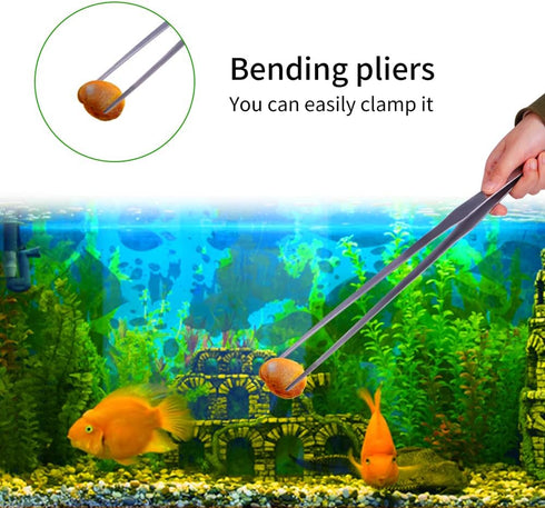 2 Pack Extra Long Handle Aquarium Tweezers, Stainless Steel Straight and Curved Tongs for Fish Tank Plants