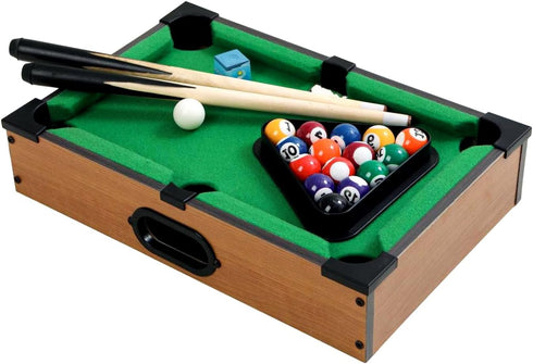 Kinaxixi Mini Pool Table Wooden Billiards Tabletop Board Game for Family Night Party