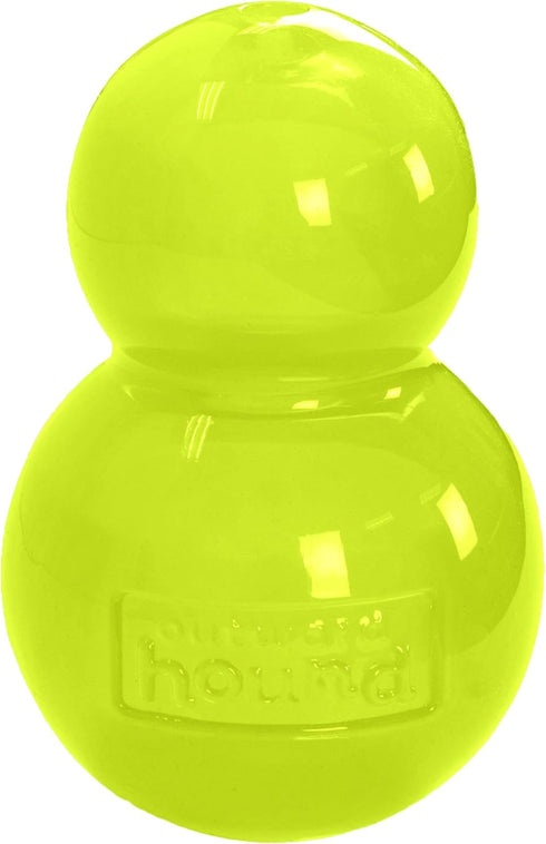 Outward Hound Double-Tuff Stuffable Dog Toy, Large 5-Inch Green - Treat Dispensing