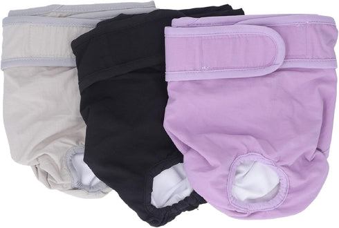 3pcs Dog Physiological Pants, Breathable Cotton, Adjustable Size L - Reusable, Leakproof Design, Ideal for Female Dog