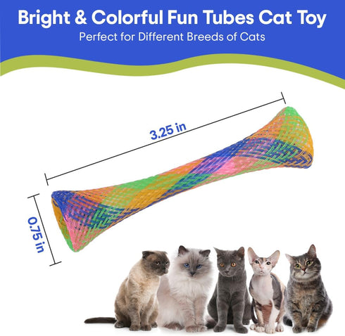 SPOT Kitty Fun Tubes Cat Toy | Interactive Bouncy Toy with Catnip for Cats and Kittens | 3 Pieces